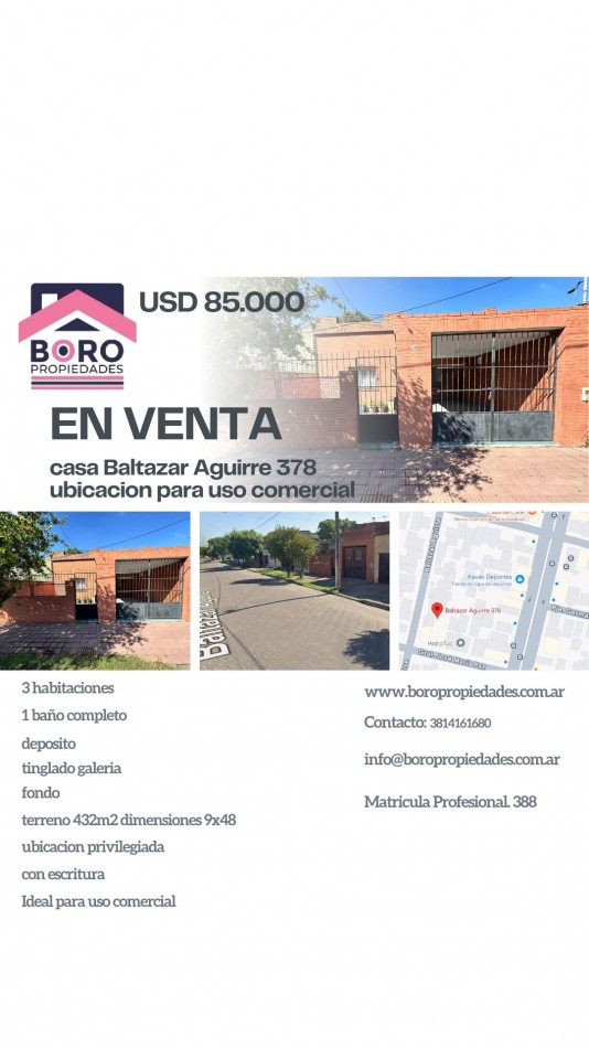 en venta casa para fines comerciales por su ubicacion estrategica