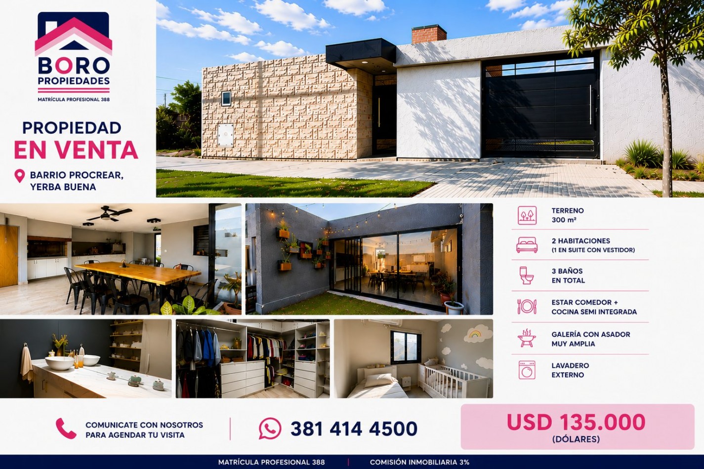 Venta casa Barrio Procrear Yerba Buena